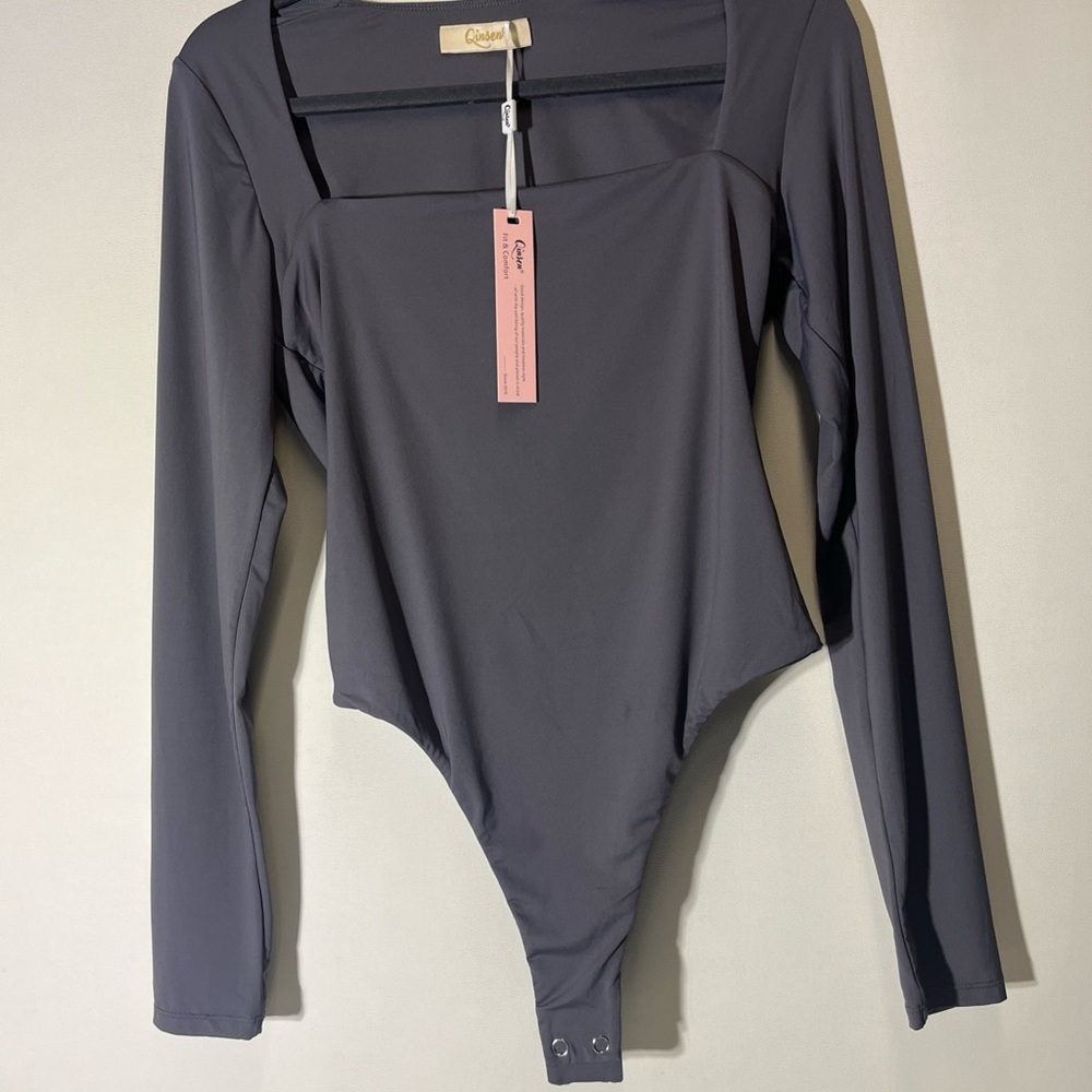 Cider Gray Long Sleeve Bodysuit